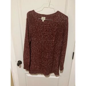 St John’s Bay Heathered Burgundy Sweater size Xl